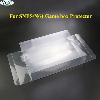 YuXi 1db átlátszó SNES N64 játékdoboz-védő tok CIB Games műanyag PET védő játékdobozokhoz