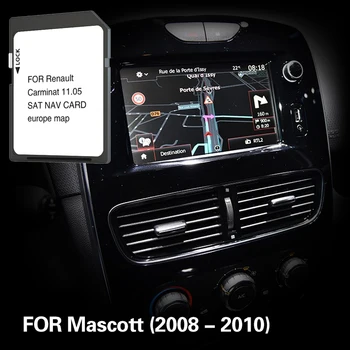 Carminat 11.05 A Renault Mascott 2008 2010 autó GPS térkép verzió szoftver frissítés SD Navi kártya borító Hollandia Németország