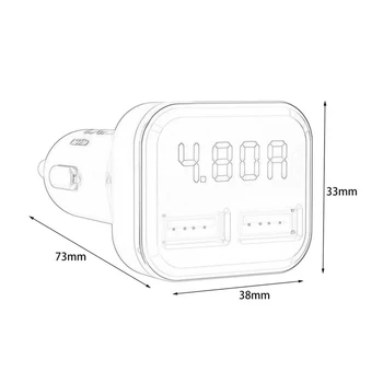 Universal Dual USB 4 8A LED autós töltő intelligens feszültségáram-érzékelés Automatikus mobiltelefon gyorstöltő adapter