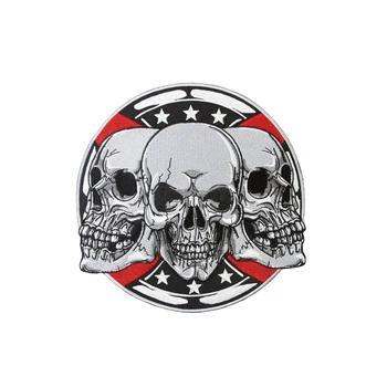 Skull Skeleton Biker Patches Custom Patches Hímzés matrica logó ruházati rátétgyár nagykereskedelemhez