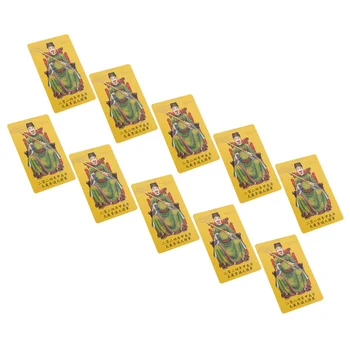 10 db Tai Sui kártya Általános kedvező kártyák Amulett dekoráció hordozható védelem érdekében Vallási Taisui Pvc