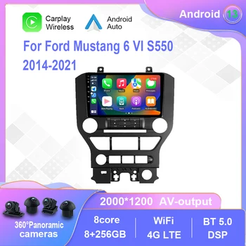 Android 12.0 Ford Mustang 6 VI S550 2014-2021 autórádióhoz Multimédia videolejátszó navigáció sztereó GPS No 2din 2 din dvd