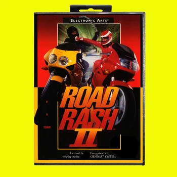 Road Rash 2 MD Game Card 16 Bit USA borító Sega Megadrive Genesis videojáték-konzol kazettához