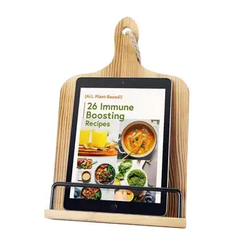 Fa szakácskönyv polc állítható fa recepttartó Tartós szakácskönyvtartó Szakácskönyv tároló rendszerező Családi barátoknak