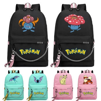 Pokemon laptop Snorlax Book Pack női hátizsák vízálló Pikachu Gengar Mochilas iskolatáska hátizsák diák lány lányoknak