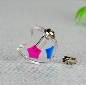 SMoon love stars színes kristályüveg készíthető csavaros kupakkal illóolaj parfüm mini üveg medál medál