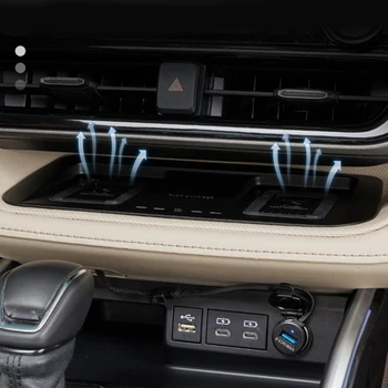 15W Autós vezeték nélküli töltőpad Toyota Highlander Crown Kluger 2022 telefontöltő gyorstöltő középkonzol tartozékokhoz