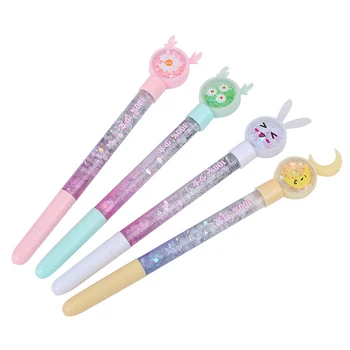 10Pcs aranyos gél toll lányoknak Kawaii koreai írószer 0,5 mm-es futóhomok gél tollak gyermekek iskolai irodai kellékeihez